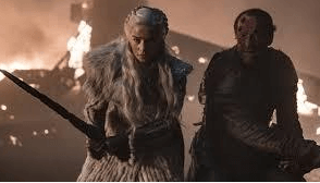 Iain with his co-star Emilia Clarke